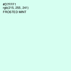#D7FFF1 - Frosted Mint Color Image